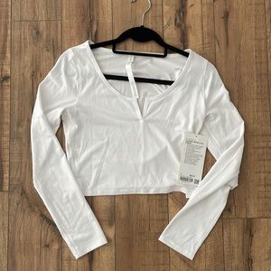 Lululemon cropped Henley top